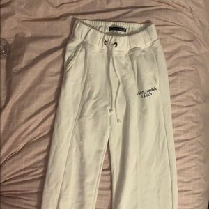 Abercrombie & Fitch White Flare Sweatpants